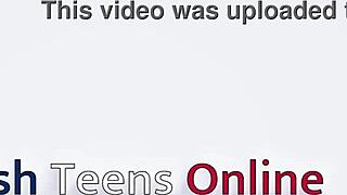 Stunning British teen 18+ gives speciality blowjobs with blue eyes.