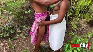 nigerian couple enjoys time in the garden