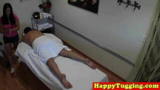 conversational, real fat asian masseuse rubs cock on cam