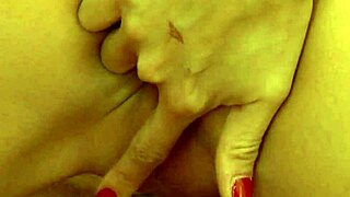 Beautiful girl masturbates on the sofa during webcam show.