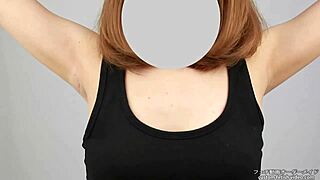 Japanese girl explores her wild side with armpit fetish play in private.