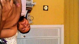 Beautiful Asian rides big Latino cock and gives blowjob in steamy scene