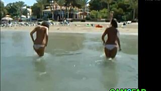 Teens flaunt great tits on the beach in this free teen 18+ video. Their amateur antics heat up the sandy shore.