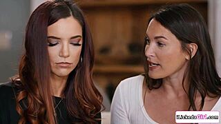 Can you believe this big tits ebony babe licking her roommate and girlfriend in the dorm?