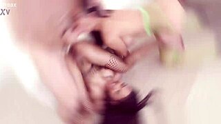 Dap and fist Jessy Jey 2on2 anal fisting with big gapes and creampie.