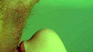 I LICK his BALLS until HE CUMS in MY MOUTH - CLOSE-UP.