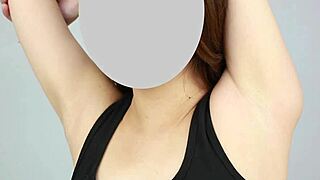 Japanese girl explores her wild side with armpit fetish play in private.