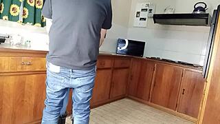 She Gets On Her Knees In Vegas For A Sloppy Blowjob And Ass Shaking.