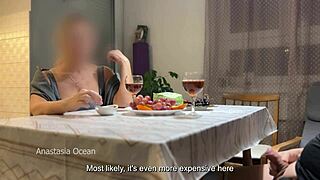 My husband jerks off under the table while talking to my step mom