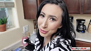 i fucked my busty stepmom while she was doin the dishes