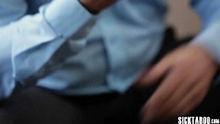 Blonde Kat Dior surprised by masked guy's huge cock