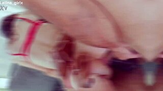 cum-covered latina whore takes double anal penetration