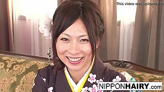 This Japanese geisha got tied up and teased hard by her master.