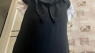 Does the syrian milf in panties caress her pussy for you?