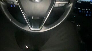 Taxi driver fucks beautiful milf with big milky tits in missionary outdoors