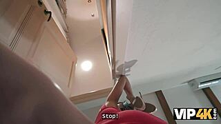 Slutty Debtor Pays with Tight Pussy and Asshole