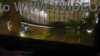 Masturbating Boldly in Public Right by Hotel Window for All to See