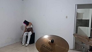 Naughty girl interrupts video game with playful distraction