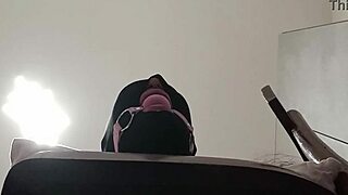tied up blindfolded latina milf endures mouth pussy ass fucking