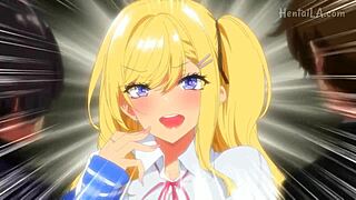 They teach the couple how to have sex in anime hentai.