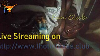 In Texas, the ebony thot gets her pussy fucked and fingered with a toothbrush vibrator