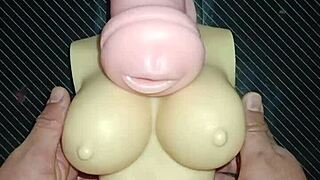 trio kissy and dolly blowjob anal sex cum on tits