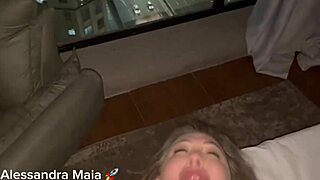 we fuck hard while watching the exhibitionist neighbor's tits and ass