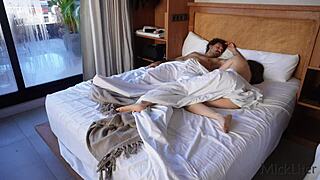 Her big ass woke me up saddling my dick