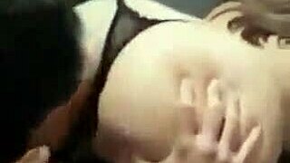 Perfect blonde teen gives her pink pussy in front of husband