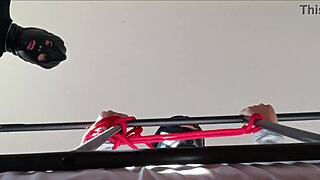 bound and hooded im taking a cock down my throat with moaning and spit.