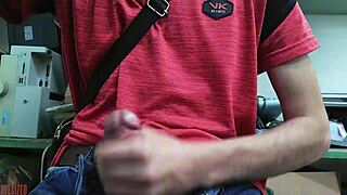 this time i masturbated at my desk with my monster cock out, feeling so sexy