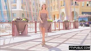 Look At That Blonde Flashing Upskirt On The Street!