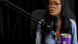 Brazilian morena Alice Vasconcelos shows off her tasty blowjob skills. Her sexy boobs and pussy shine in public sheer red!