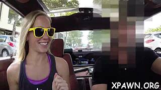 Young amateur gets taken backstage for tight pussy drilling and sucking