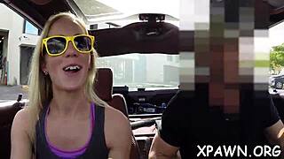 Young amateur gets taken backstage for tight pussy drilling and sucking