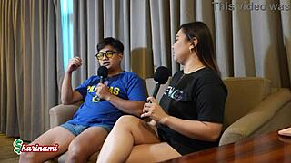 Sharinami’s Podcast Turns Into Live Demo of Pleasing Partner with Big Cock Creampie.