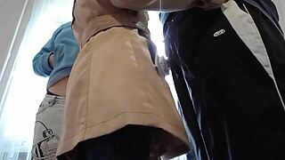 I'm in a real lesbian threesome with students and teacher!