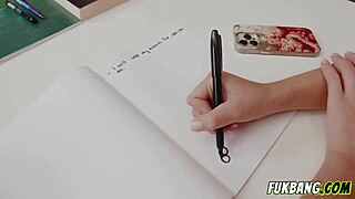 Shy Student Gets Deepthroat and Anal Lesson from Teacher at Home