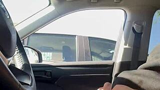 Daring public flashing in risky outdoor spots