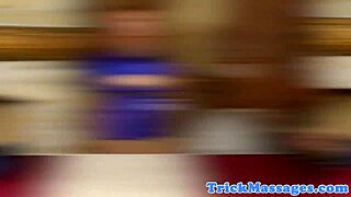 Massage Ginger Sucks Cock Before Intense Close-Up Fucking