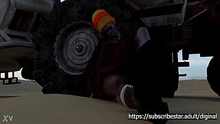 scarlet slides her big cock deep into anna's sexy ass for some anal fun