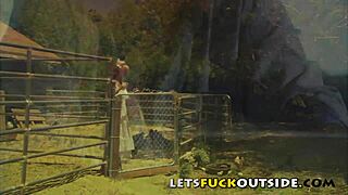 I'm obsessed with fucking outside in costumes with my blonde babe