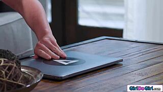 Tanned Japanese Girl Changes To Thong For Exercise