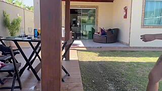 At the private party, Latina teens had a wild threesome with interracial pornstars.