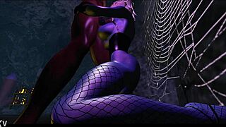 the man eater in this anime hentai cartoon devours her prey with intense passion