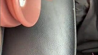 Public masturbation in a car - Blondbunny8