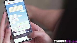 Tasting her cheating cunt with scissoring and fingering