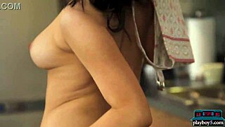 Lana James strips nude for Playboy.