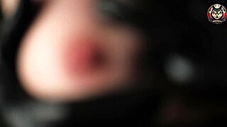 Hot milf in fishnets shows hairy pussy