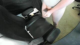 Ginger Teen Masturbates To Huge Cum Explosion On Chair